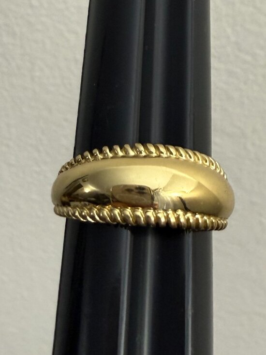 Carolyn Pollack Jewelry - Authentic Carolyn Pollack Relios Solid Brass Domed Rope Edge Band Ring